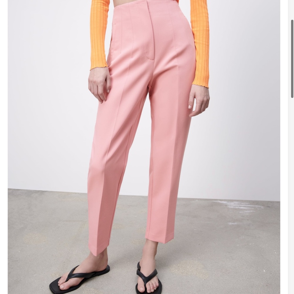 Zara pants with high waist size Small Pink 1608 632 620